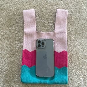 Colorful Knit Tote Bag